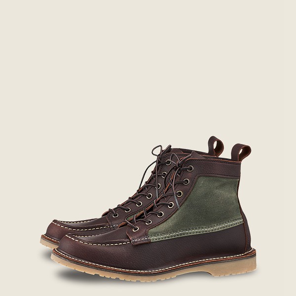 Red Wing Heritage Boots Weekender Canvas Moc - 6-Inch Oil-Slick Læder - Mørke Brune - Herre 6731-XVL